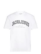 Jack & J S Jjecaleb Varsity Tee Ss O-Neck Noos Vit