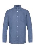 Reg Ut Gmnt Dyed Linen Shirt Tops Shirts Casual Blue GANT