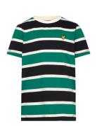 Stripe T-Shirt Tops T-shirts Short-sleeved Green Lyle & Scott