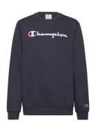 Champion Crewneck Sweatshirt Marinblå