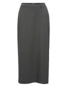 Objlisa Mw Long Skirt Noos Lång Kjol Grey Object