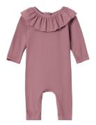 Nbffarlo Ls Uv Long Swimsuit Lil Baddräkt Badkläder Pink Lil'Atelier