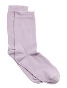 Cotton Socks Sockor Strumpor Purple Melton