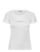 Mango Logo Cotton T-Shirt Vit