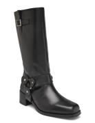 ALOHAS Rocky Black Leather Boots Svart