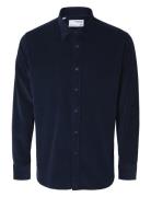 Selected Homme Slhregowen-Cord Shirt Ls Noos Marinblå