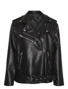 Vmramon Paula Coated Jacket Noos Läderjacka Skinnjacka Black Vero Moda