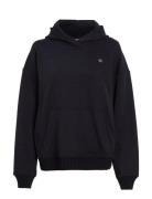 Calvin Klein Jeans Woven Label Peached Hoodie Svart