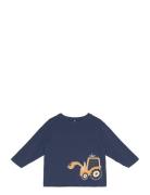 Nmmloder Nreg Ls Top Box Tops T-shirts Long-sleeved T-shirts Navy Name...