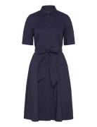 Lauren Ralph Lauren Cotton-Blend Shirtdress Marinblå