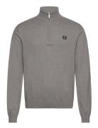 Les Deux Elias Patch Cashton Half-Zip Knit Marinblå