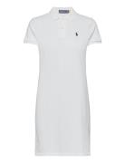 Cotton Mesh Polo Dress Kort Klänning White Polo Ralph Lauren