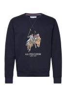 U.S. Polo Assn. Uspa Sweat O Neck Ekrem Men Marinblå