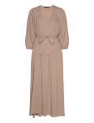 Lavatera Hania Dress Knälång Klänning Beige Bruuns Bazaar