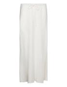 Tie Long Skirt Knälång Kjol White Mango