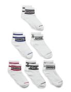 Converse Basic Wordamark Quarter Socks 6-Pack Sockor Strumpor White Co...