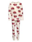 Pyjama Vehicle Dino Pyjamas Set Beige Lindex