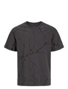 Jack & J S Jjkey Loose Cotton Tee Ss Crew Ln Jnr Svart