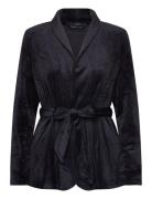 Sensual Velour Robe Top Morgonrock Black Triumph