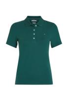 1985 Slim Pique Polo Ss Tops T-shirts & Tops Polos Green Tommy Hilfige...