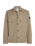 Calvin Klein Cotton Nylon Overshirt Beige