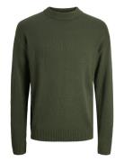 Jack & J S Jjejack Knit Crew Neck Sn Khaki Green