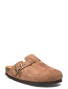 Sl Fae New Suede Taupe Platta Sandaler Beige Scholl