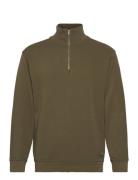 Lindbergh Half Zip Sweat Khaki Green