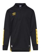 Ux Elite Half Zip Jr Tops T-shirts Long-sleeved T-shirts Black Umbro