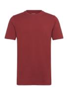 Lindbergh Mens Stretch Crew Neck Tee S/S Röd