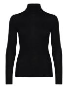 Quinn Thin Turtleneck Wool Top Tops Knitwear Jumpers Black Malina