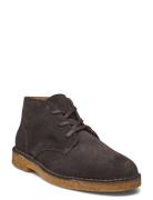 Slhricco Suede Chukka Boot Snörade Stövlar Brown Selected Homme