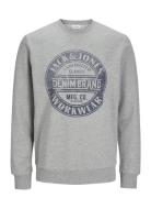 Jack & J S Jjjeans Sweat O-Neck Grå