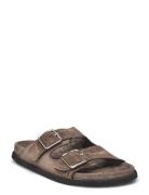 Blake Sandal - Earth Suede Platta Sandaler Brown Garment Project