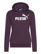 PUMA Ess Logo Hoodie Fl Burgundy