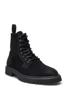 Les Deux Tatum Suede Lace-Up Boot Svart