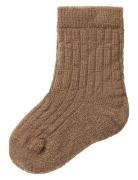 Nbnrakel Nil Sock Wo/Po Lil Sockor Strumpor Brown Lil'Atelier