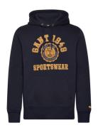 GANT Front Graphic Sweat Hoodie Marinblå