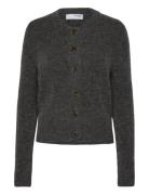 Selected Femme Slfsia Ras Ls Knit Cardigan Noos Grå