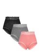 Lindex Brief High Emelie Lace 3 P Rosa