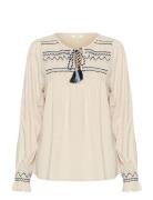 Cream Crsmokia Blouse Vit