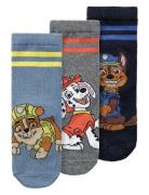 Nmmjax Pawpatrol 3P Sock Cplg Sockor Strumpor Navy Name It