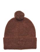 Calvin Klein Ck Embroidery Airy Pompom Beanie Brun