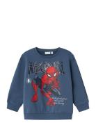 Nmmasist Spider Nreg Sweat Bru Mar Tops Sweat-shirts & Hoodies Sweat-s...