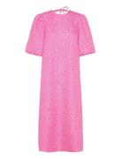 Reno Pastis Long Dress Knälång Klänning Pink Noella