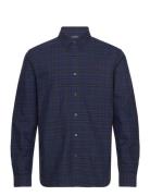 Fred Perry Tartan Oxford Shirt Marinblå