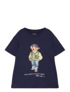 Ralph Lauren Kids Polo Bear Cotton Jersey Tee Marinblå