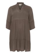 Kcmariana Ami Dress Kort Klänning Brown Kaffe Curve