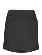 Mango Pleat Miniskirt Svart