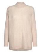 Selected Femme Slfmaline Ls Knit High Neck Noos Beige